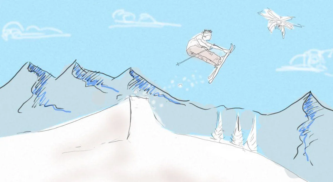 illustration de Quel drone pour filmer du ski ?