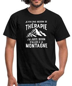 Spreadshirt Montagne Pas De Thérapie T-Shirt Homme