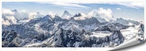 ARTBAY Poster Montagne HD XXL - The Alps - Panorama - 118,8 x 42 cm | Les Alpes, la Suisse | Poster Nature | Qualité Premium