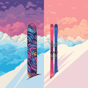 illustration de Passer du snowboard au ski : conseils pour un changement réussi