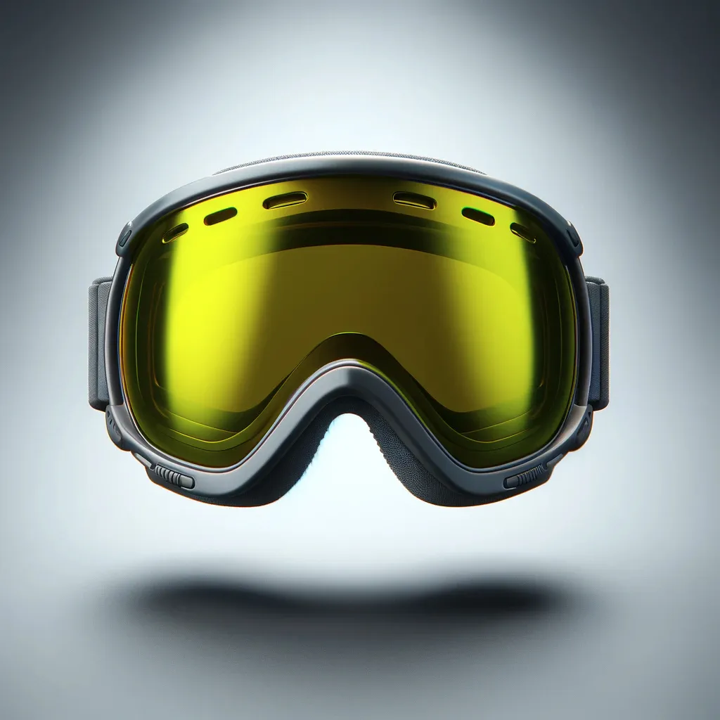 masque de ski jaune (catégorie 1 ou 2)