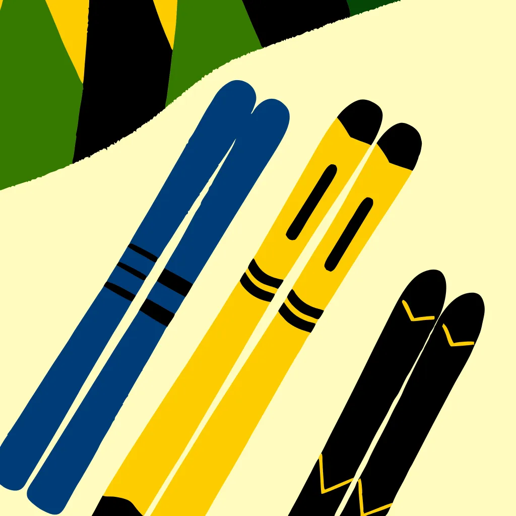 multiple skis