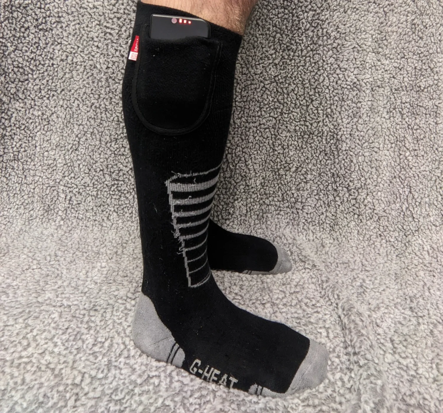 chaussettes chauffante batteries